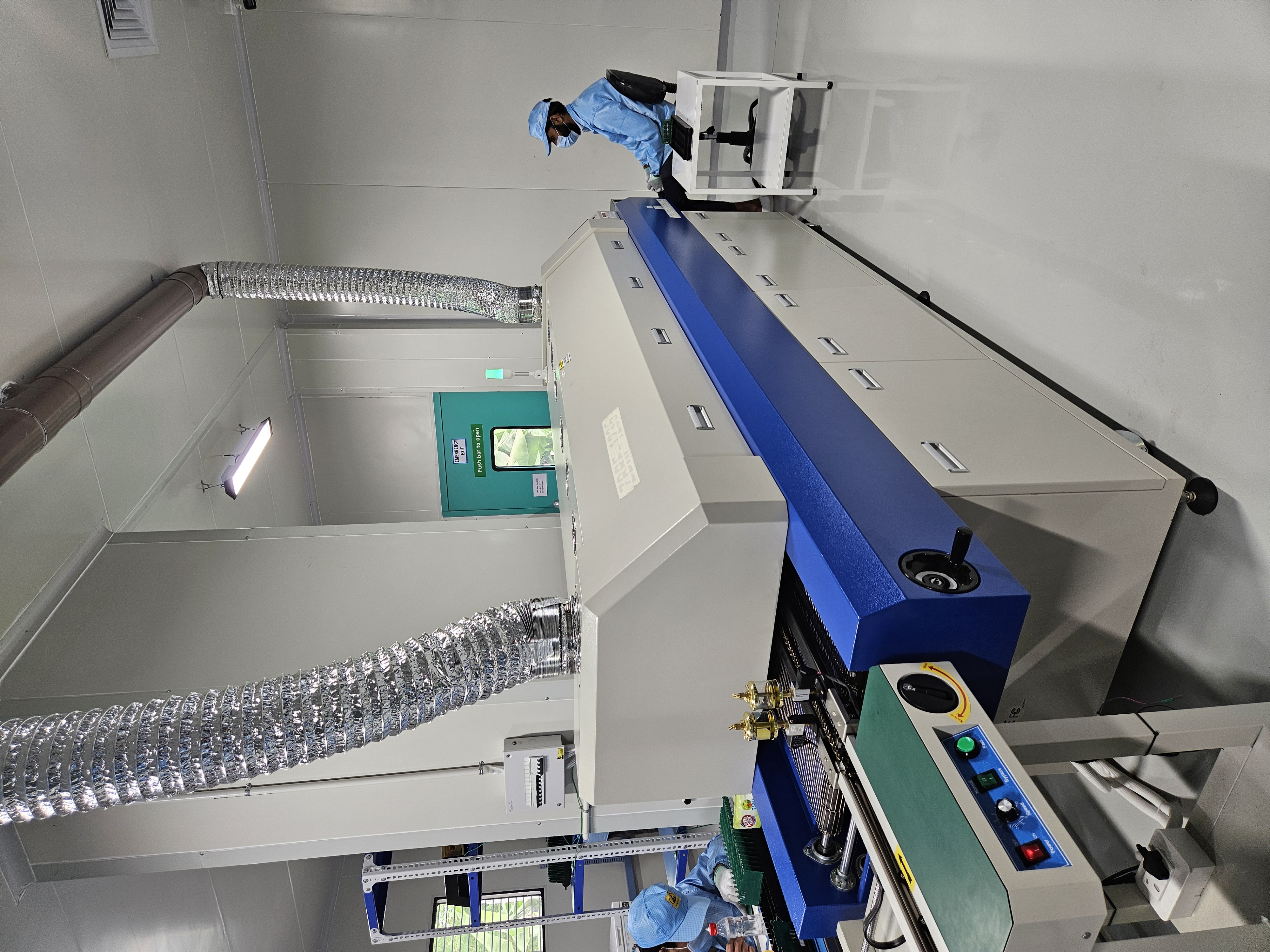 Wide view of the electronics manufacturing floor